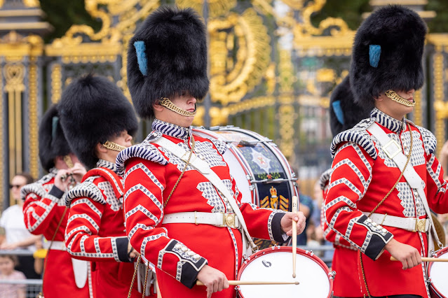 Irish band playing the drums