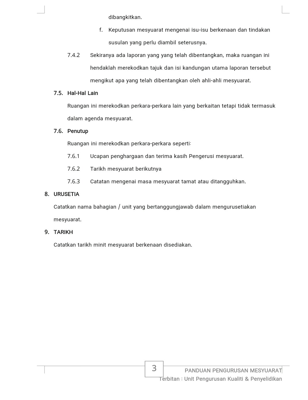 Format Minit Mesyuarat Yang Betul - Pendidik2u