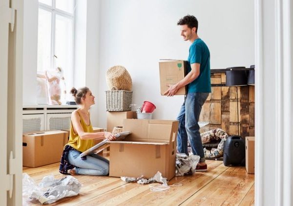 couple during home shifting