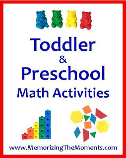 A list of ideas and tools to teach math skills to toddlers and preschoolers. This would be helpful for homeschooling preschool