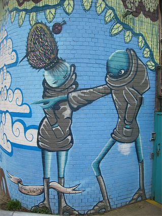 Photo of Phlegm mural in Shalesmoor