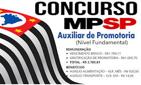 Concurso MP SP 2019: Saiu edital para Nível Fundamental. Salário inicial de R$ 2.789,80!  