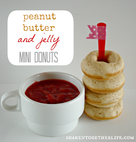 baked peanut butter & jelly mini donuts :: {taste this} at shaken together