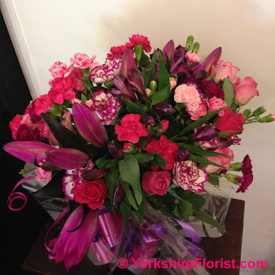  gift bouquet pink and purple