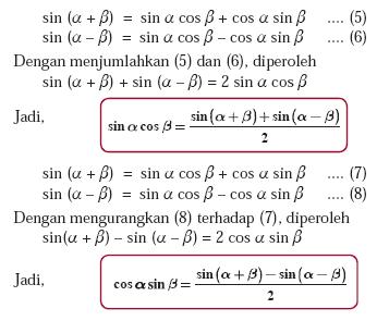 sambungan perkalian sinus dan kosinus