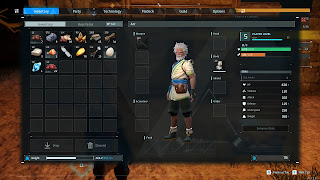 The inventory screen in Palworld.