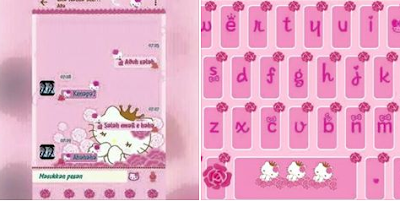 BBM MOD Hello Kitty Flower Pink V3.2.0.6 Full Color Apk
