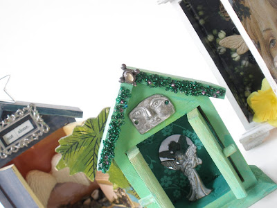 mixed media shrine spirit house by artist retreat leader bronwyn simons