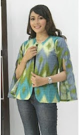 blouse batik kombinasi