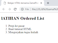 Membuat Daftar/List Menggunakan HTML
