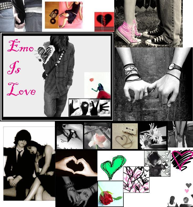 emo love collage