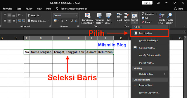 Cara mengatur lebar kolom dan tinggi baris di Excel, mengubah ukuran kolom dengan melebarkan kolom secara otomatis di Excel, cara mengubah tinggi baris di Excel, cara merapikan kolom dan baris dengan cepat