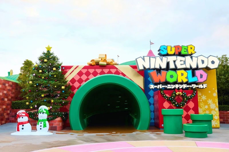 Winter Themed Decorations and Merch at Super Nintendo World USJ