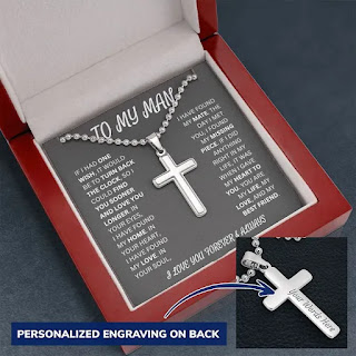 Personalized Cross Necklace for Your Man