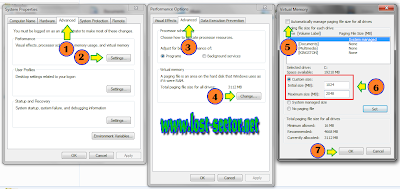 Cara Mematikan & Menambah Ukuran Virtual Memory Pada Windows