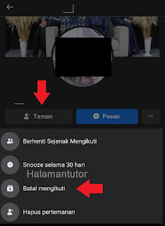 cara berhenti mengikuti seseorang di Facebook