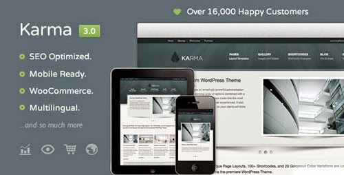 Karma Clean and Modern Wordpress Theme Version 3.0.2 free