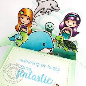 Sunny Studio Stamps: Oceans Of Joy & Magical Mermaids Pop-Up Box Card by Amy Yang
