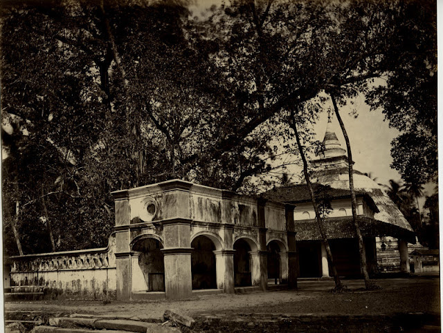 Buddhist Temple in Ceylon, Sri Lanka - c1880