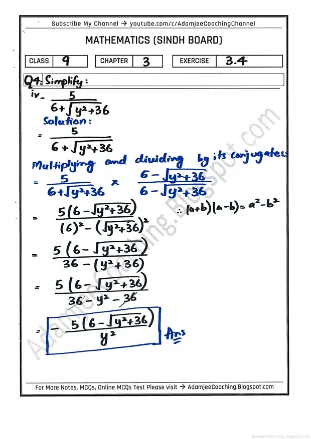 algebraic-expression-and-formulas-exercise-3-4-mathematics-9th