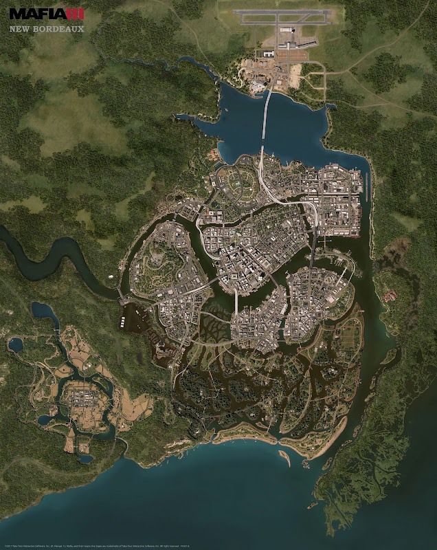 Mafia III Game Map Satellite