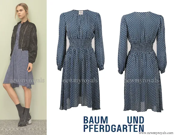 Crown Princess Victoria wears BAUM UND PFERDGARTEN Agnete Printed Dress