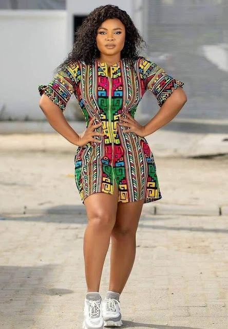 Ankara Gown With Canvas Shoes Or Sneakers: Latest Ankara Gown 2022.