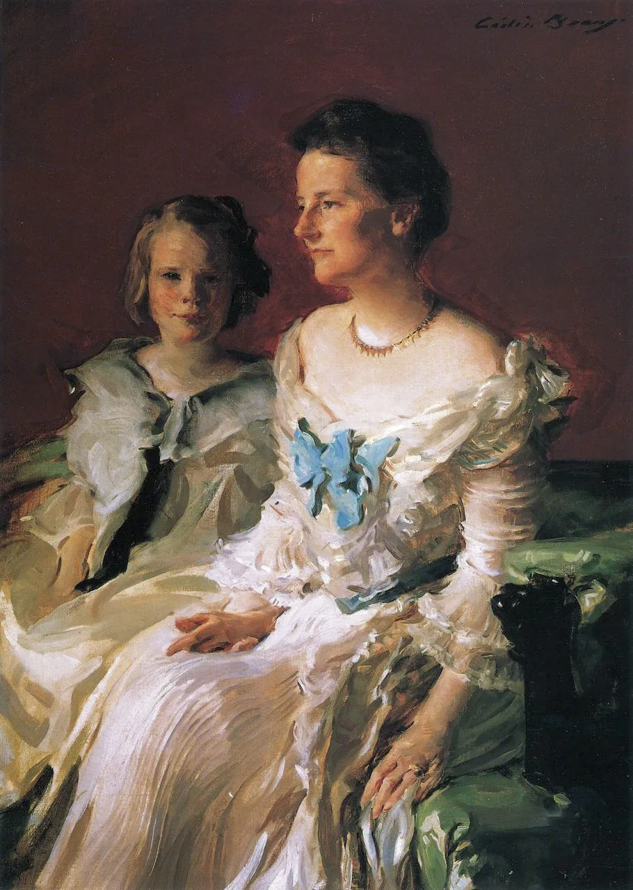 Cecilia-Beaux-Mrs-Theodore-Roosevelt-and-daughter-Ethel