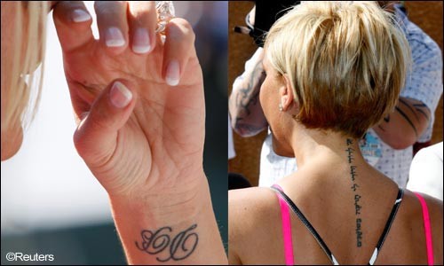 victoria beckham tattoo on neck. victoria beckham tattoo on