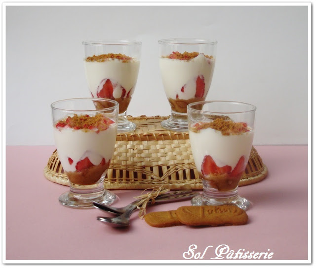 Triffle à la fraise e au spéculoos