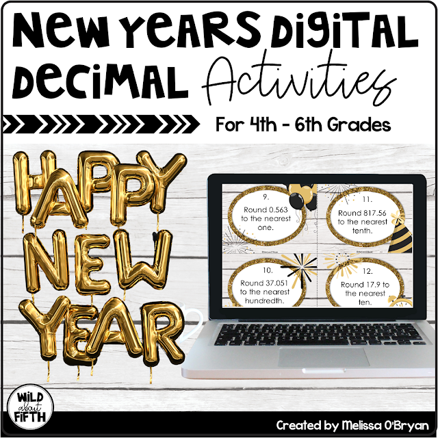 New Years Digital Decimal Activities