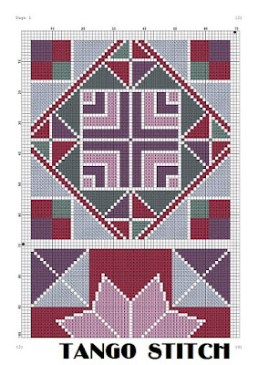 Easy tiles sampler cross stitch ornament pattern  - Tango Stitch