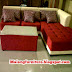 Sofa Minimalis model L Tarik KAIN BEBAS + Puff + Meja + Bantal