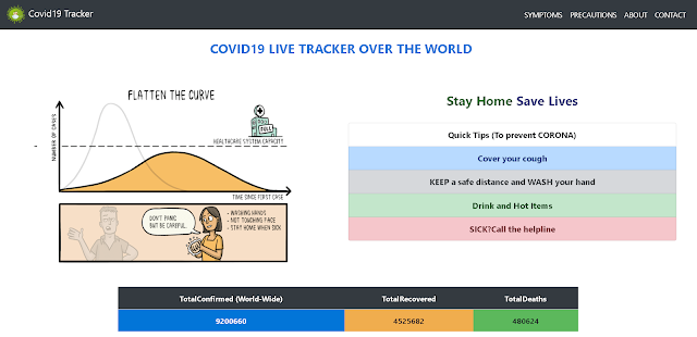 How to make Covid19 Tracker | Download Source Code | StydywithKishan