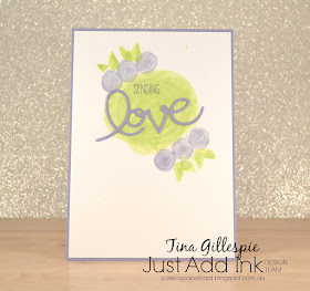 scissorspapercard, Stampin' Up!, Just Add Ink, Swirly Bird, Sunshine Sayings, Glossy Cardstock, Expressions Thinlits