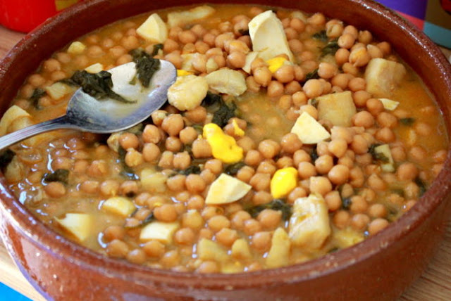 garbanzos bacalao