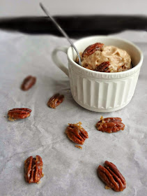 Caramelized Pecan Banana "Ice Cream" with Chocolate Hazelnut Swirl