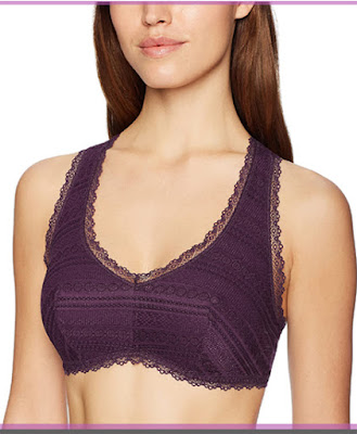 purple racerback bra