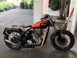 JUAL MOTOR TUA : Norton 350cc 1956 Custom - BANDUNG