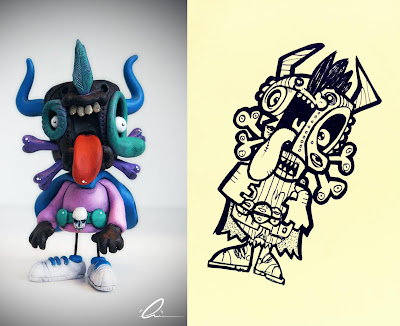 Goose Sculpt and Original Sketch by [rich] of UME Toys 