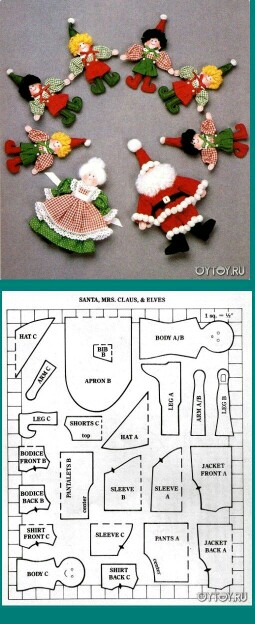 DIY - Decoração de Natal Com Feltro Super Fácil de Fazer Com Moldes 15