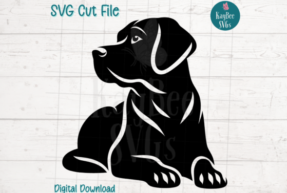 Black Labrador Lab Dog SVG Cut File