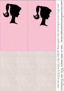 Barbie Silhouette Free Printable Candy Bar Labels.