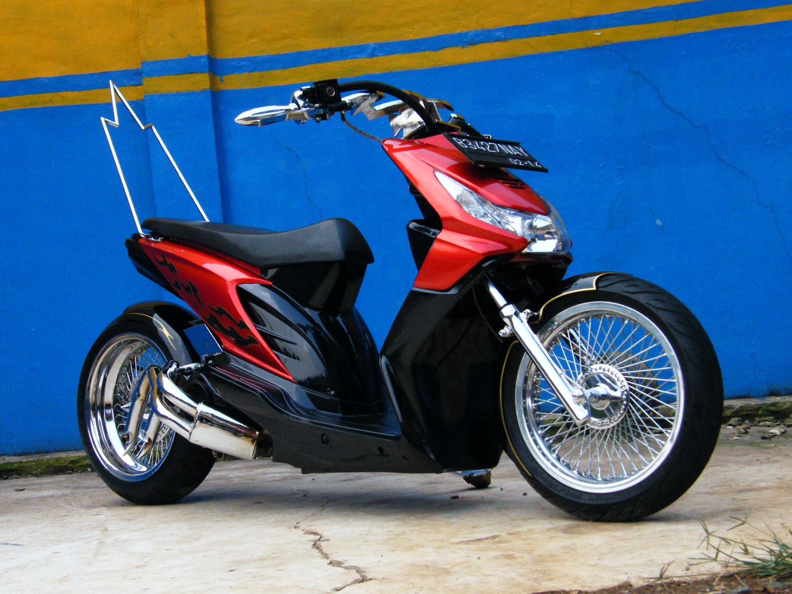 Kumpulan Modif Honda Beat Esp Merah Putih Terlengkap Botol Modifikasi