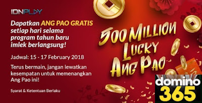 Judi Poker Hadiah 500 Juta Lucky Angpao Agen Domino365