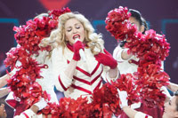 Madonna on stage image from Bobby Owsinski's Music 3.0 blog