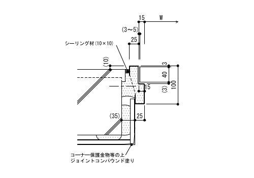 4-41-1　標準型建具枠（鋼製建具）平面