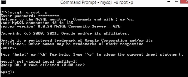 Loading local data is disabled; this must be enabled on both the client and server sides