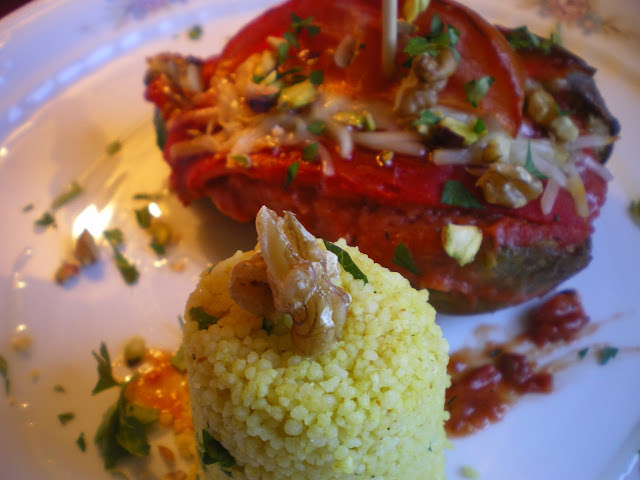 Berenjenas rellenas de verduras 