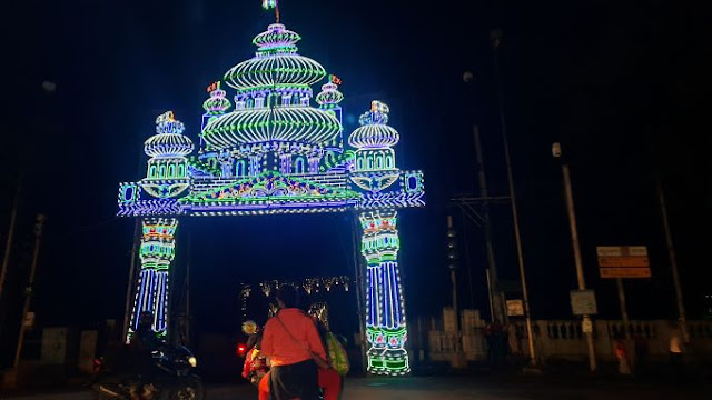 Illuminated entrance of DCOffice